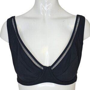 Figleaves Icon Milan Underwired Bikini Top, Black, Size 32DD